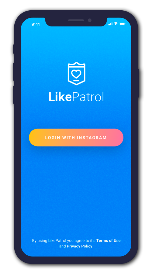 Like Patrol Welcome screen